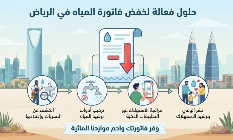 حل مشكلة ارتفاع فاتورة المياه بالرياض