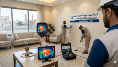 كشف تسربات المياه بتبوك