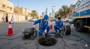 تسليك مواسير الصرف الصحي بالرياض – حل دائم بدون حفر